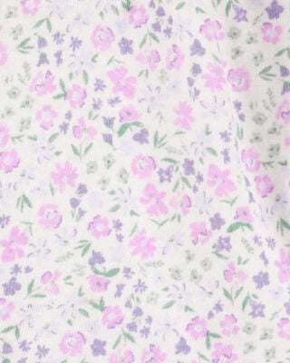 Product image 2 of Baby 4-Piece Floral Outfit Set - Purple - Purple