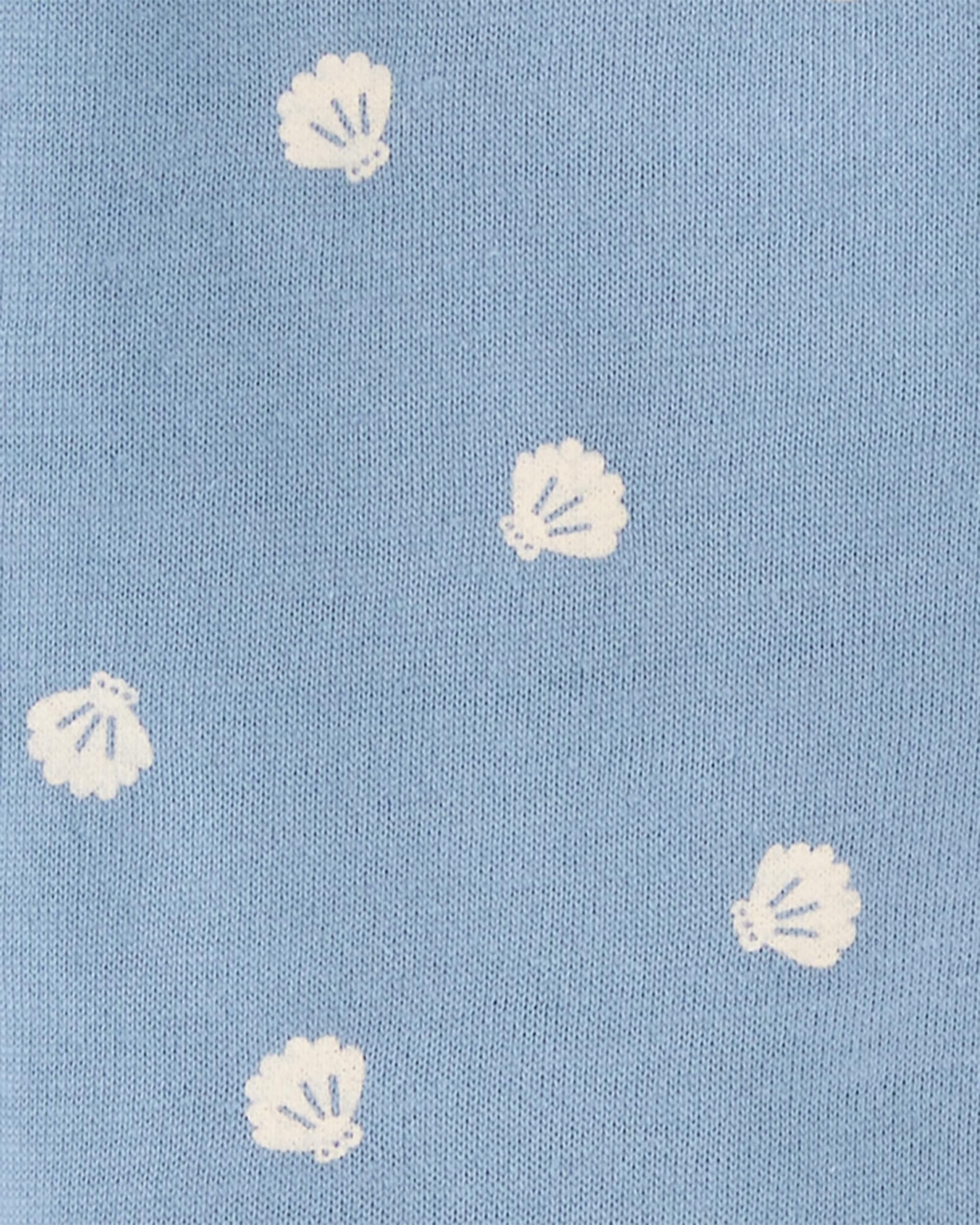 Baby Shell Cotton Romper - Blue - Carter's | Carter's