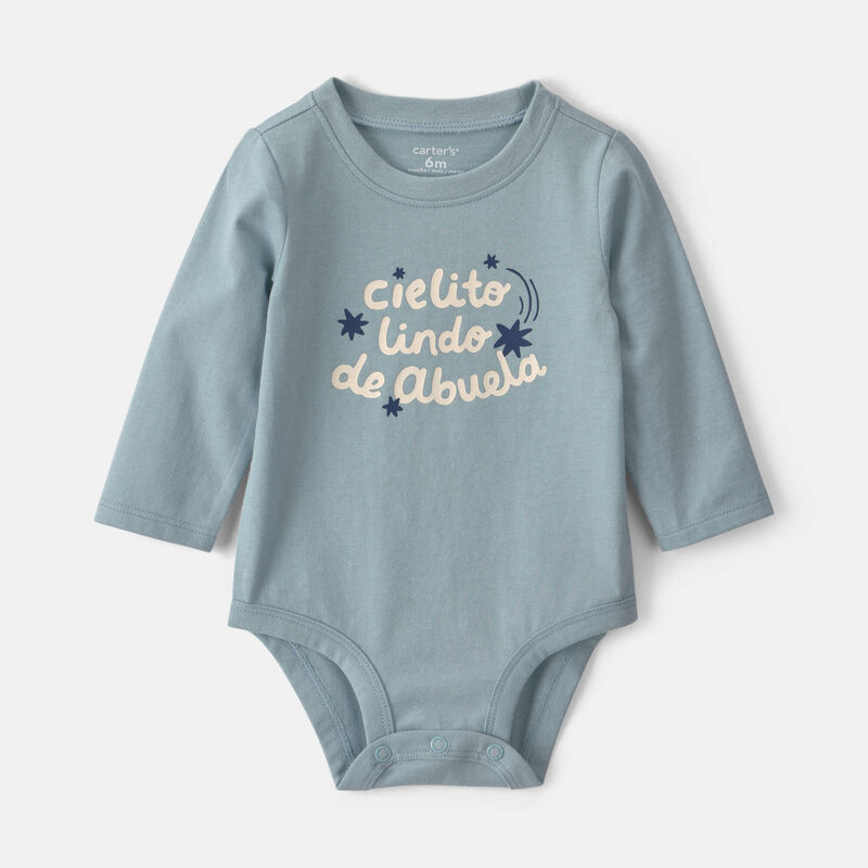 Baby 'Cielito Lindo De Abuela' Long-Sleeve Graphic Bodysuit - Blue