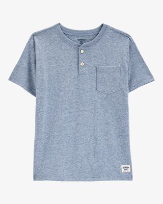 Product image 1 of Kid Pocket Henley Tee - Blue