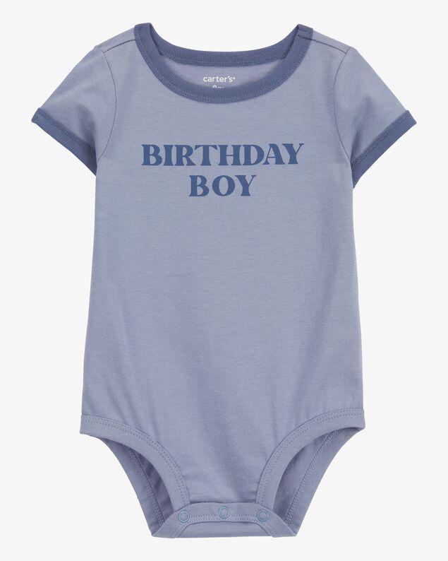 Product image 1 of Baby Birthday Boy Short-Sleeve Bodysuit - Blue