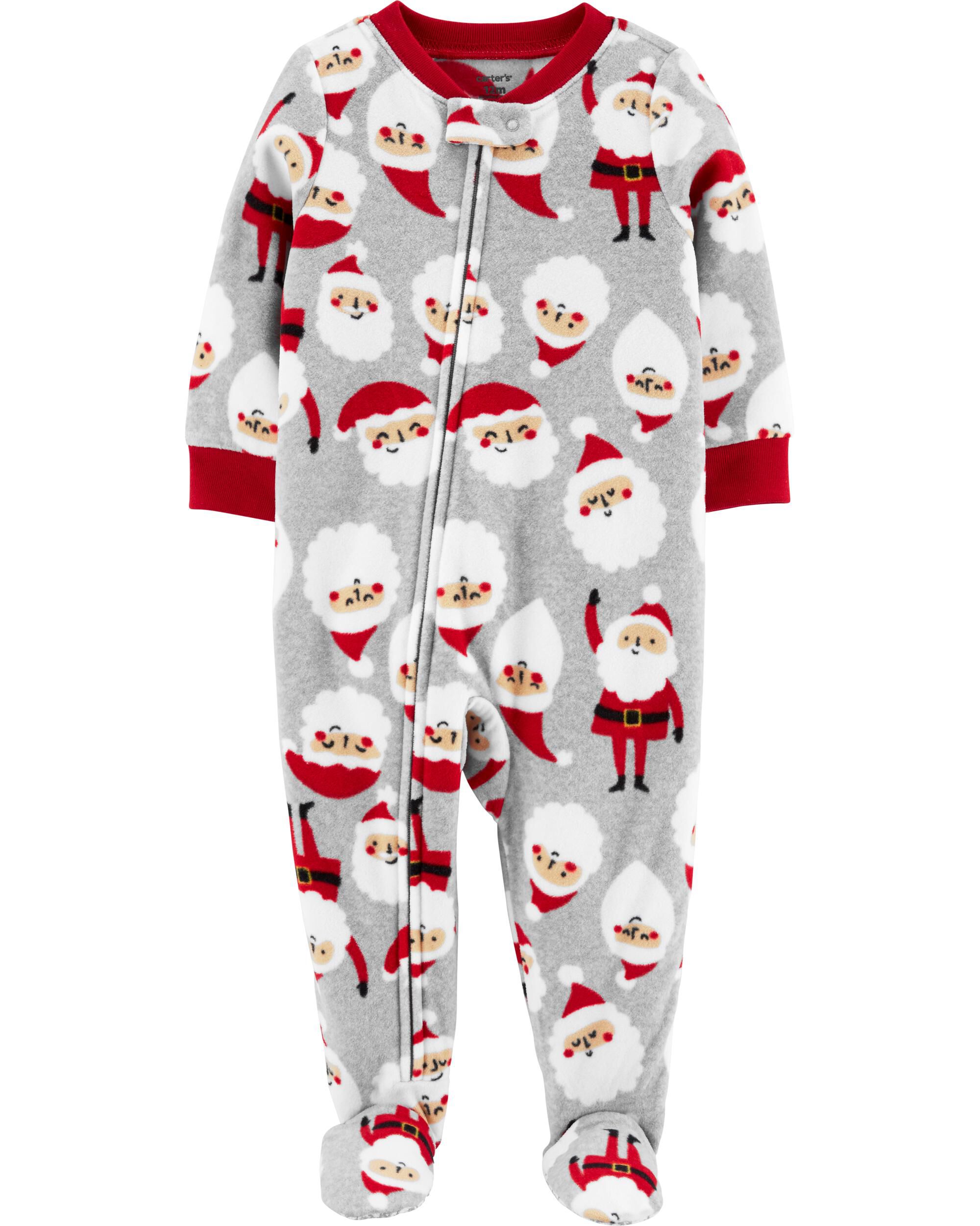 Details about   NWT CARTER'S ON THE NICE LIST FOOTED PAJAMAS SIZE 18M SANTA