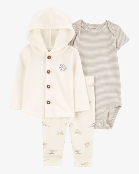  Product image 1 of Baby 3-Piece Elephant Little Jacket Set