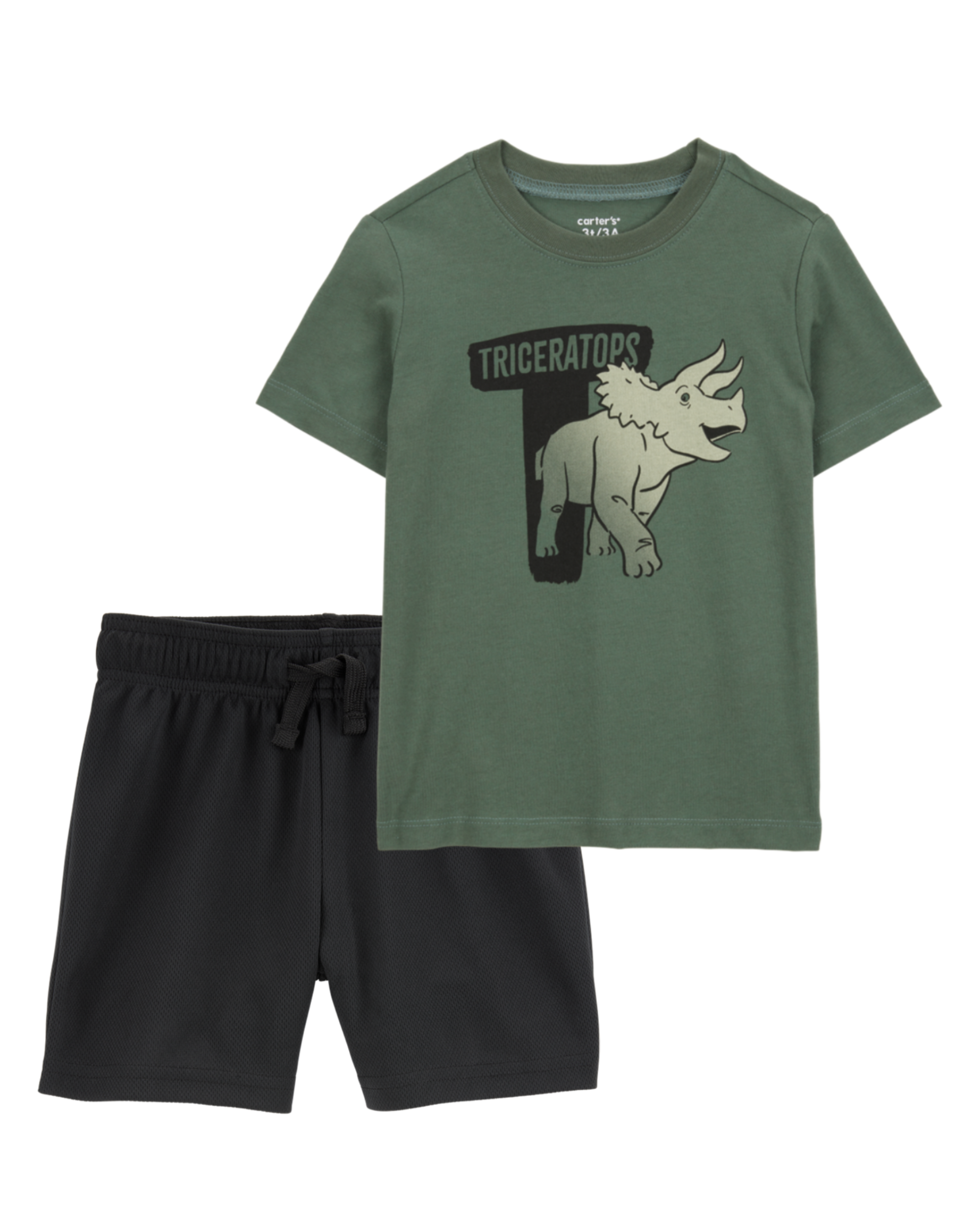 Toddler 2-Piece Dinosaur Tee & French Terry Shorts Set