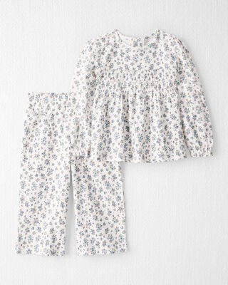 Toddler Girl 2-Piece Long-Sleeve Tee & Pant Set - Blue