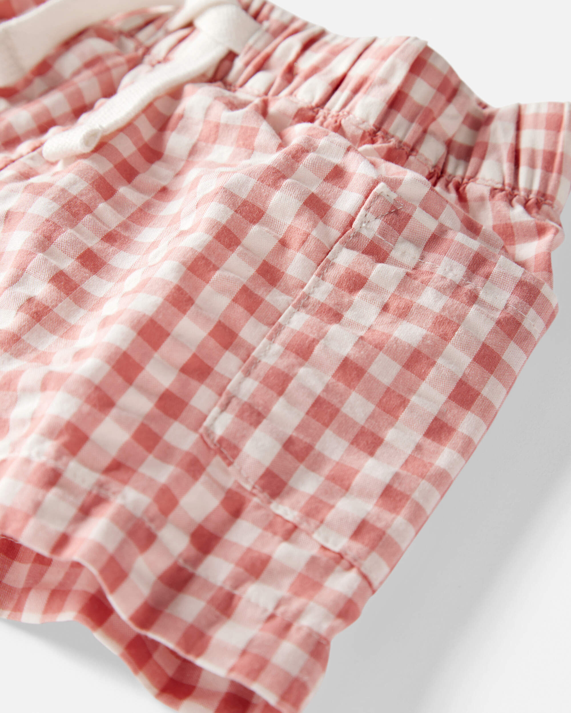 Toddler Gingham Shorts Made With Organic Cotton