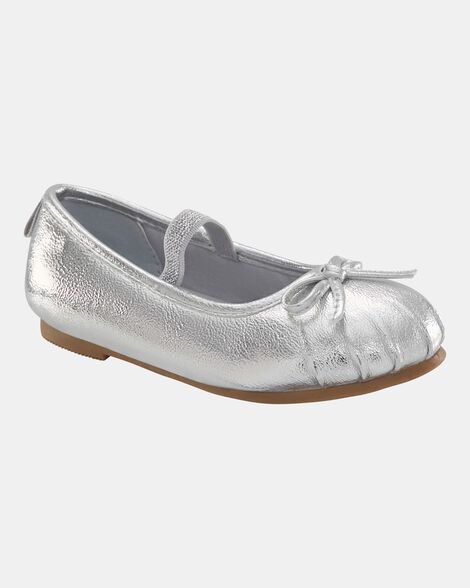 toddler ballet slippers - silver