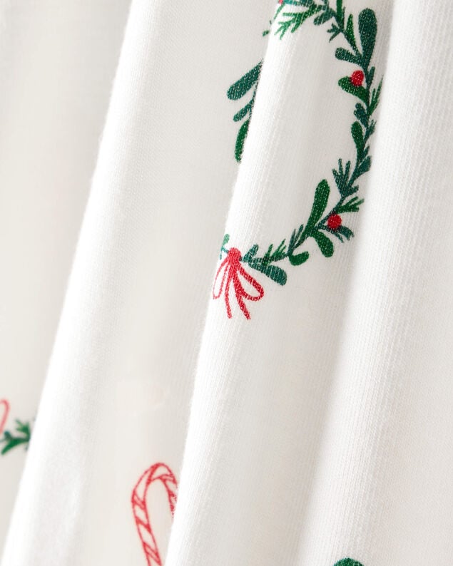 Product image 2 of Baby Girl Wreath Print PurelySoft Short-Sleeve Bodysuit Dress - White