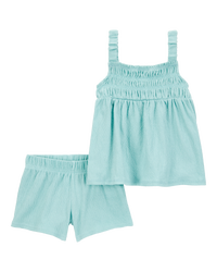 Toddler 2-Piece Crinkle Jersey Tank & Short Set