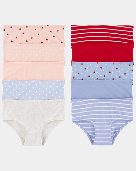 toddler girl 10-pack strawberry print brief underwear