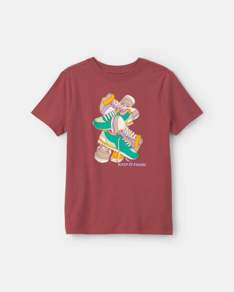 boys sneaker graphic tee - red