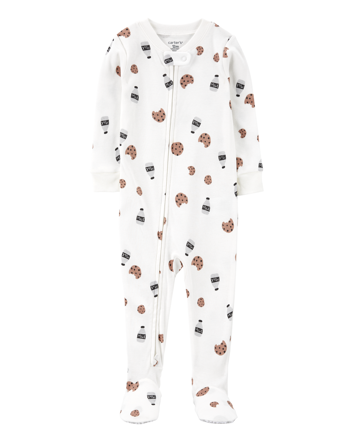 Baby 1 Piece Milk Cookies 100 Snug Fit Cotton Footie Pajamas
