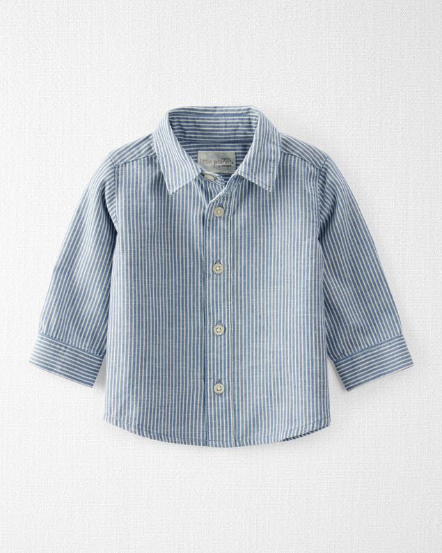 Product image 1 of Baby Boy Linen Button-Front Shirt Made with Organic Cotton