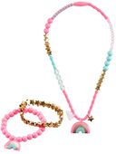 Multi - 3-Piece Rainbow Necklace & Bracelets Set, Selected