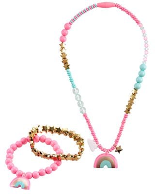 Product image 1 of 3-Piece Rainbow Necklace & Bracelets Set
