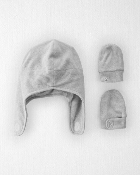 Product image 1 of Baby
2-Pack Recycled Fleece Hat and Mittens Set