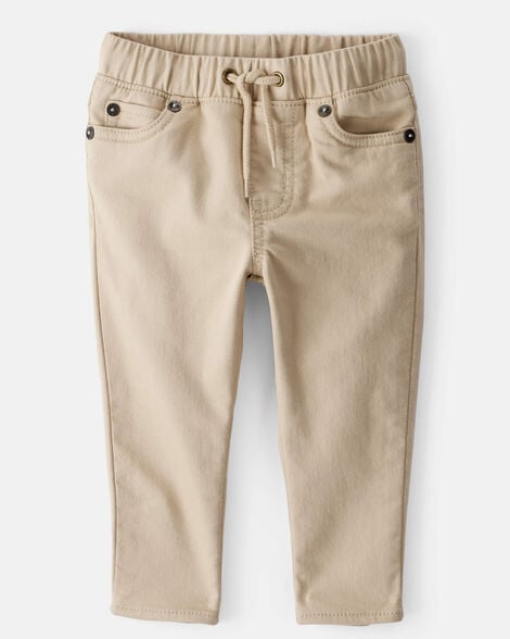 Product image 1 of Baby Boy Cotton Pull-On Fashion Pants - Tan