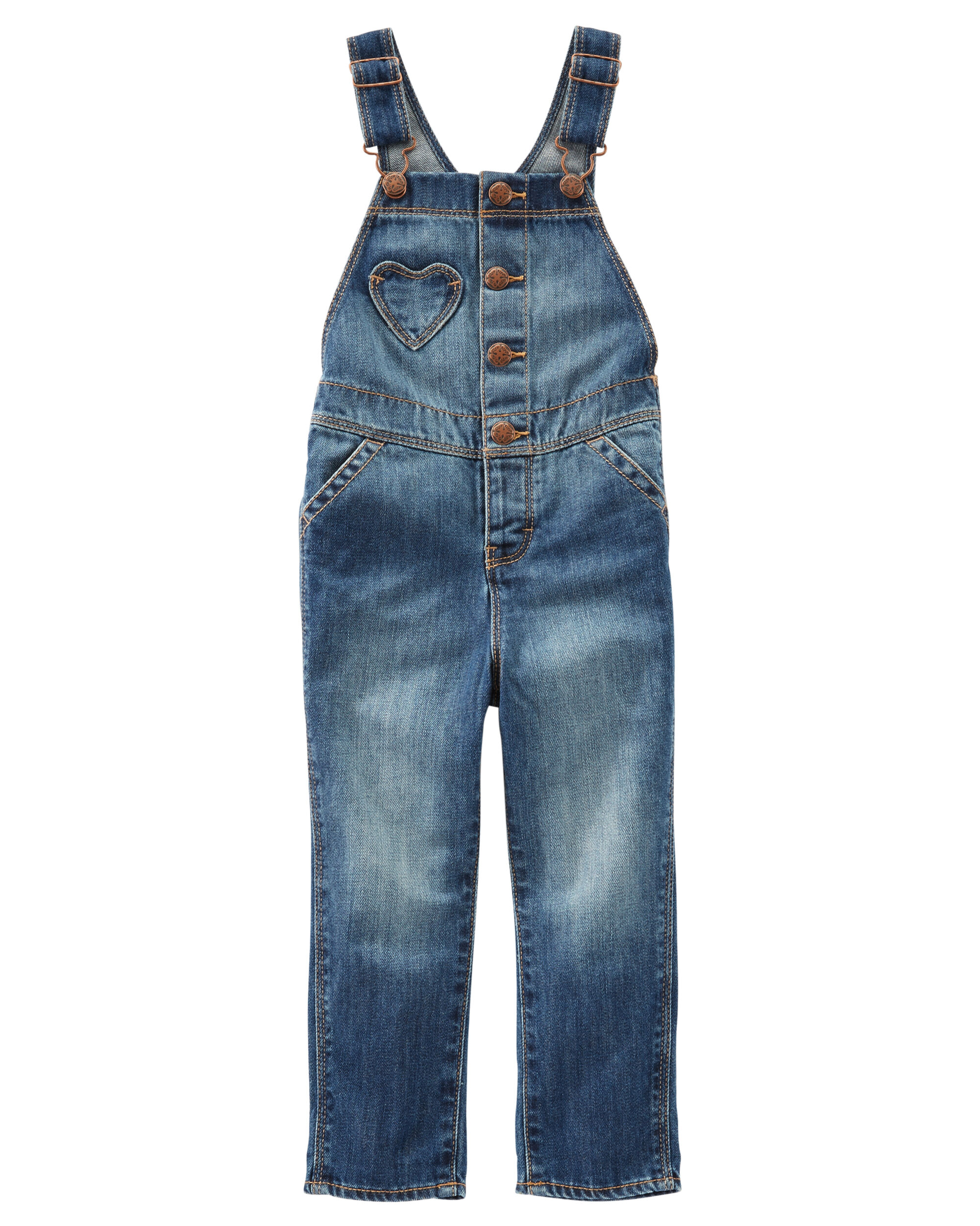 paper heart denim overalls