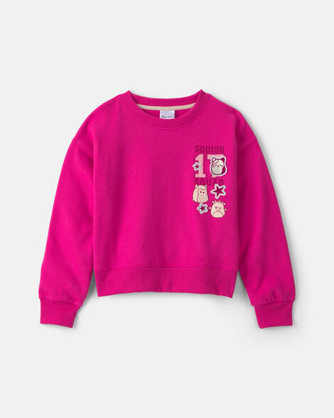 girls squishmallow pullover sweatshirt - pink