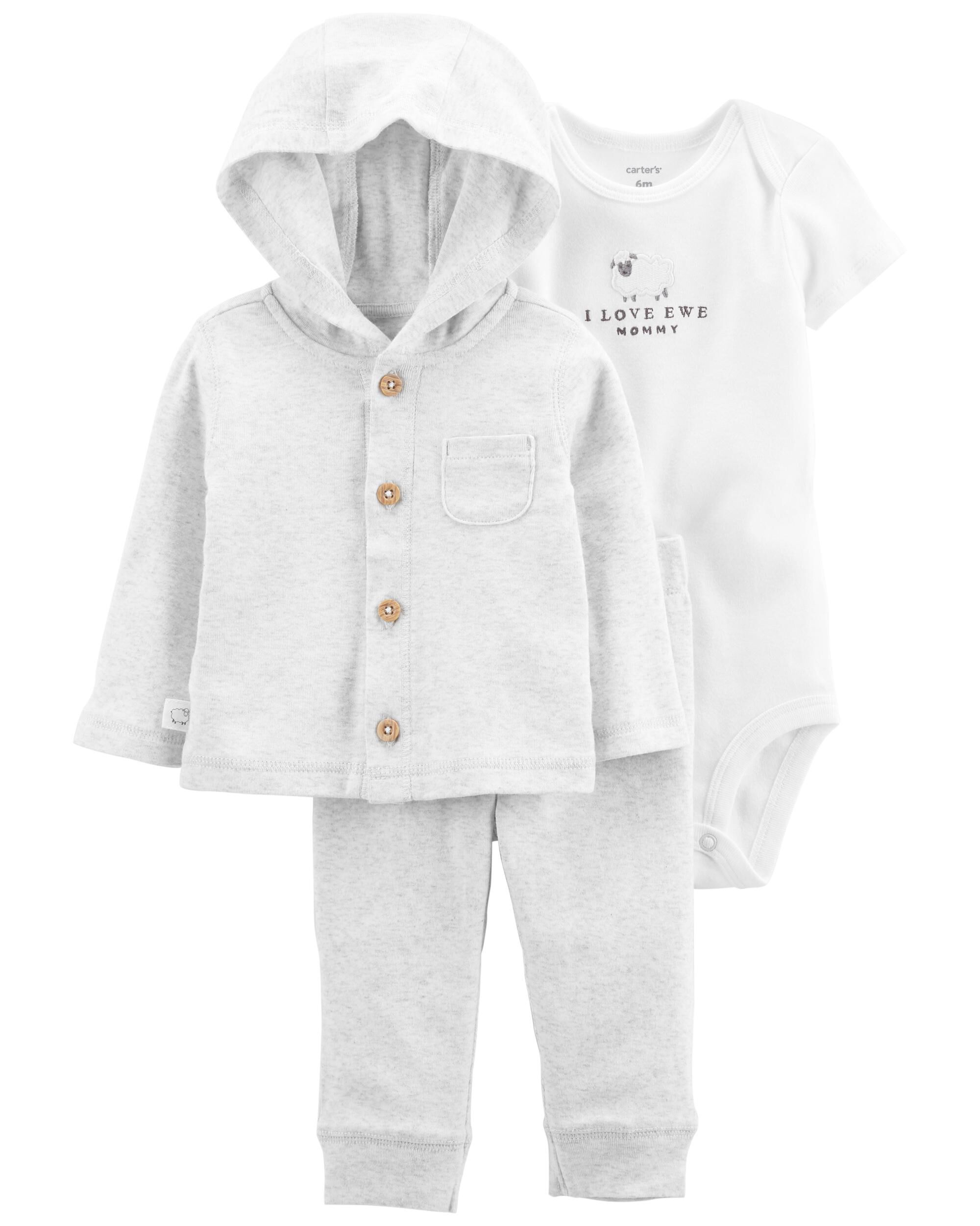Baby 3-Piece Mommy Little Cardigan Set 