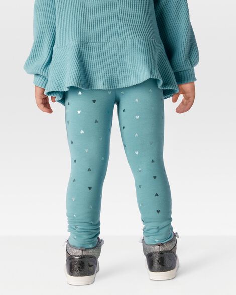 Product image 2 of Toddler Shiny Heart Cozy Fleece Leggings