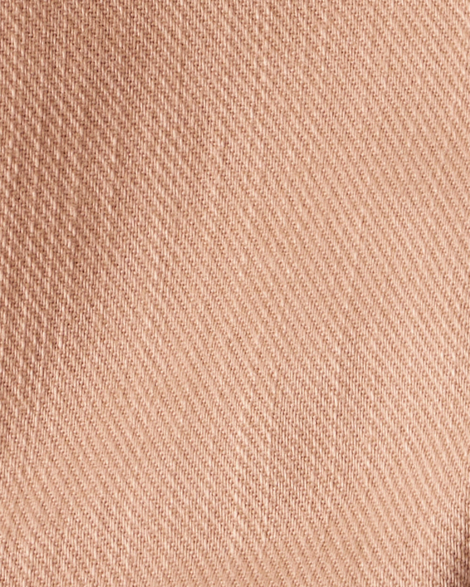 Baby Boy  Tapered 100% Cotton Twill Pants - Tan