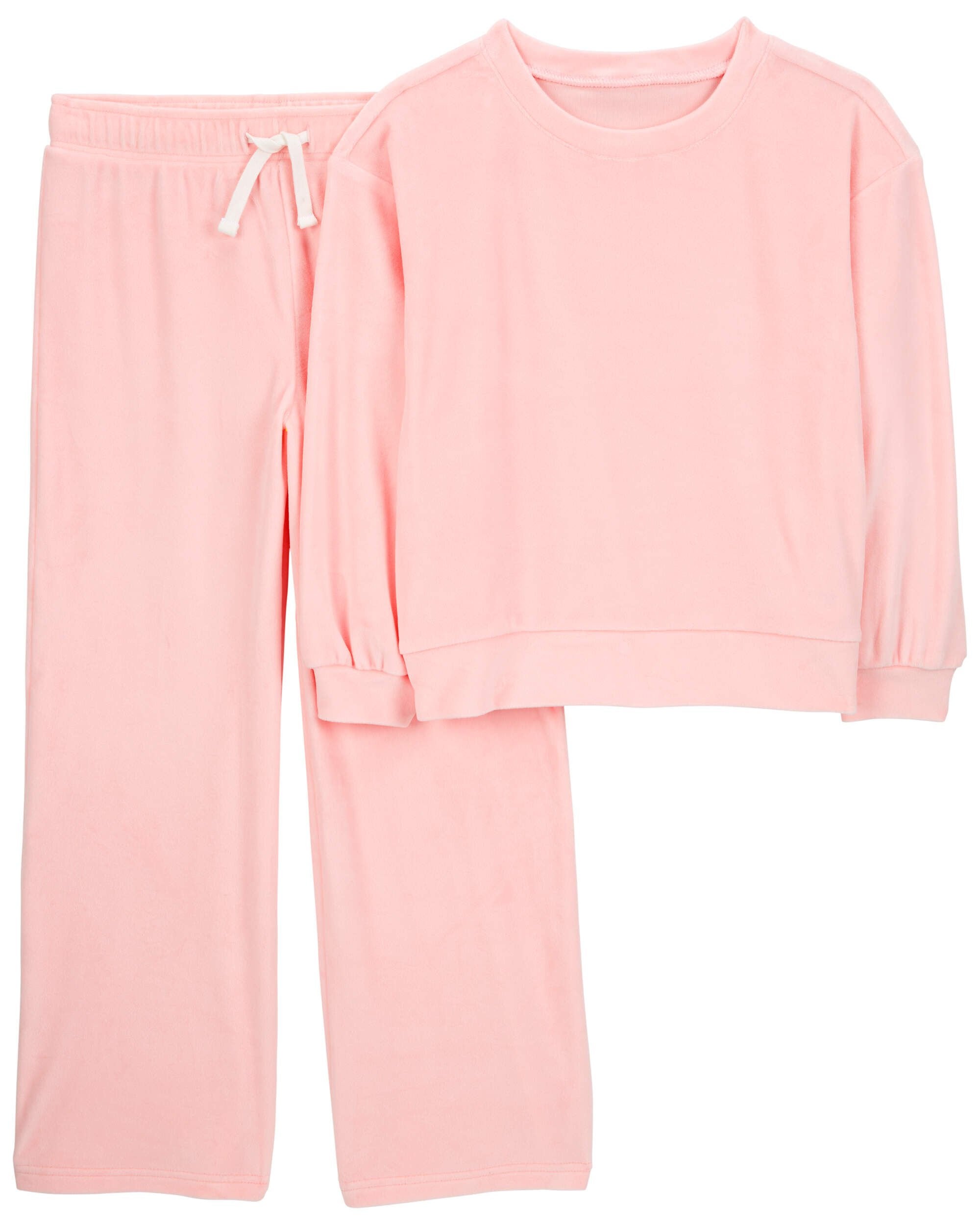 Kid 2 Piece Velour Sweater Pant Set