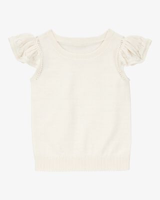 Product image 1 of Toddler Flutter Sleeves Sweater Top - Cream