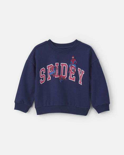 toddler boy ©marvel spider-man pullover sweatshirt - navy blue