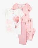 Toddler 4-Piece Floral Cotton Pajamas