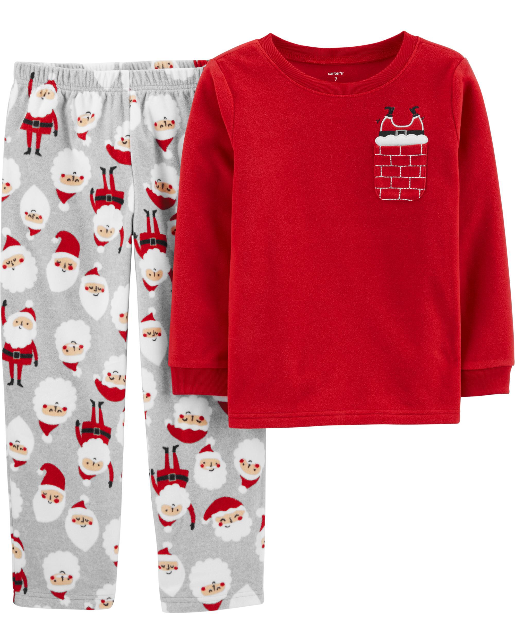 carters christmas fleece pajamas