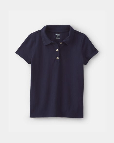 Girls Uniform Piqué Polo Shirt - Navy