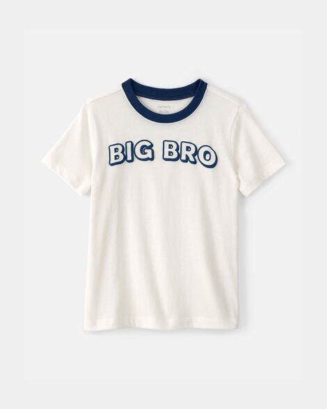 toddler boy 'big bro' graphic tee - ivory