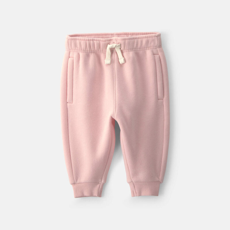 Baby Girl Fleece Pants - Light Pink