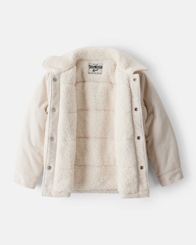 Product image 2 of Toddler Girl Corduroy Long-Sleeve Fashion Jacket - White