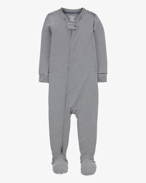 Product image 1 of Baby 1-Piece Striped PurelySoft Footie Pajamas