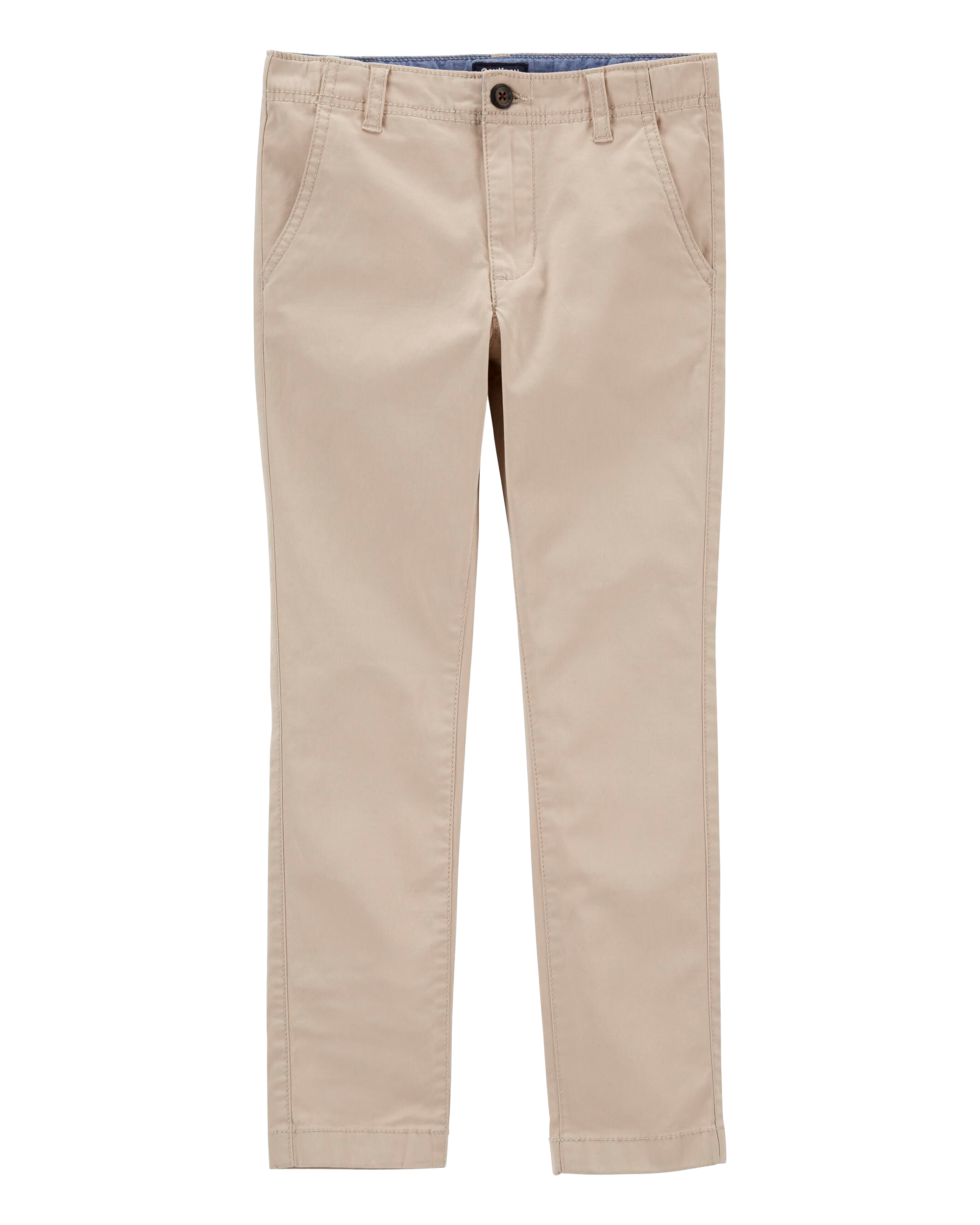 Boys Slim Stretch Chino Pants - Khaki