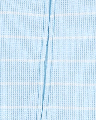Product image 2 of Baby Striped Waffle Knit Footie 1-Piece Pajamas - Blue
