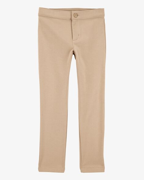  Product image 1 of Kid Ponte Knit Uniform Pants - Khaki
