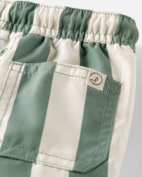  Product image 3 of Baby Recycled Striped Swim Trunks