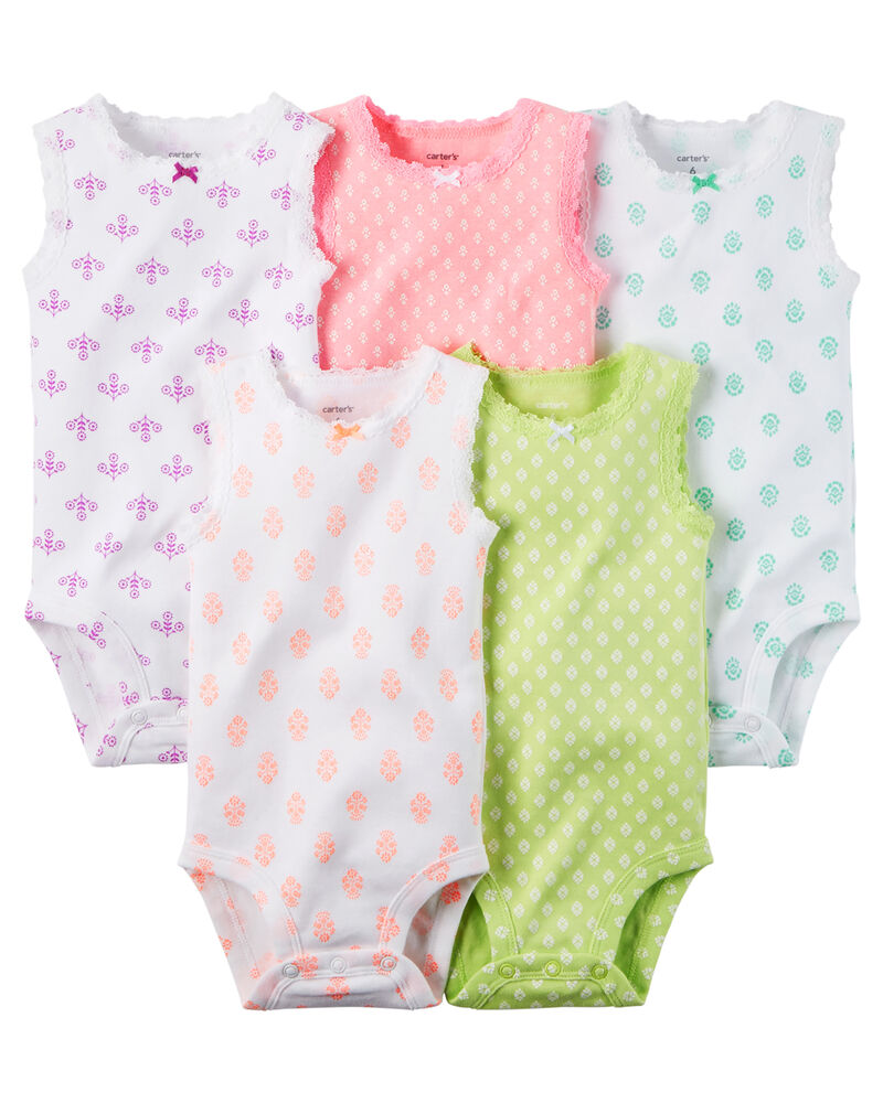 Null Multi 5 Pack Sleeveless Bodysuits Carters Com