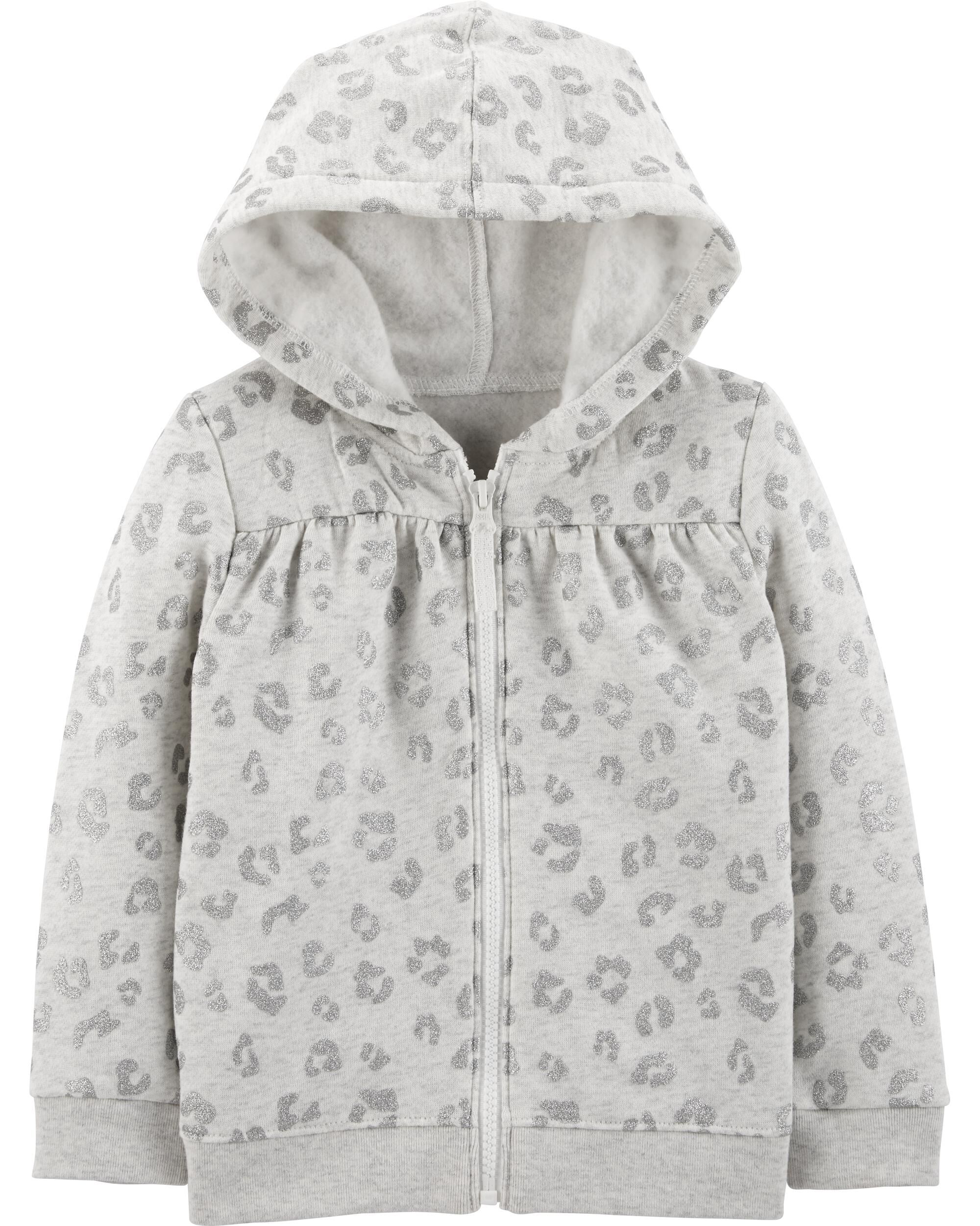 cheetah zip up jacket