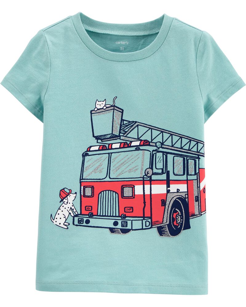 Glitter Firetruck Jersey Tee Carters Com