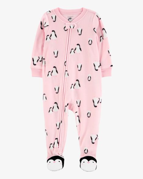 Product image 1 of Toddler 1-Piece Penguin Fleece Footie Pajamas