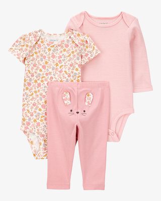 Product image 1 of Baby 3-Piece Floral Mouse Little Character Set® - Pink