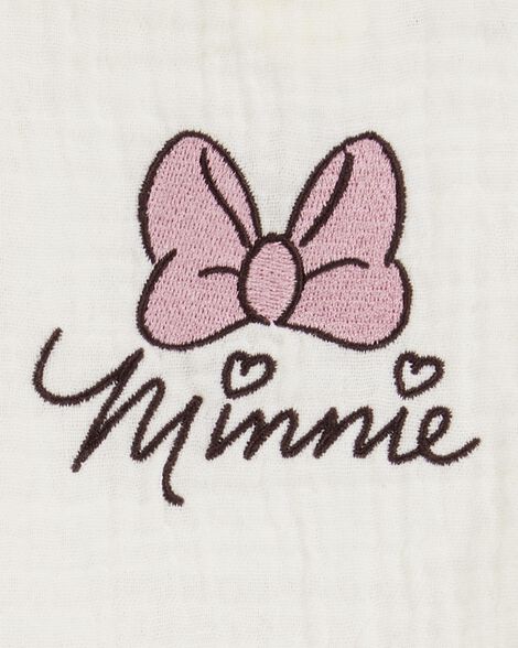  Product image 2 of Baby 2-Piece Minnie Mouse Flutter-Sleeve Gauze Top & Short Set - Cream