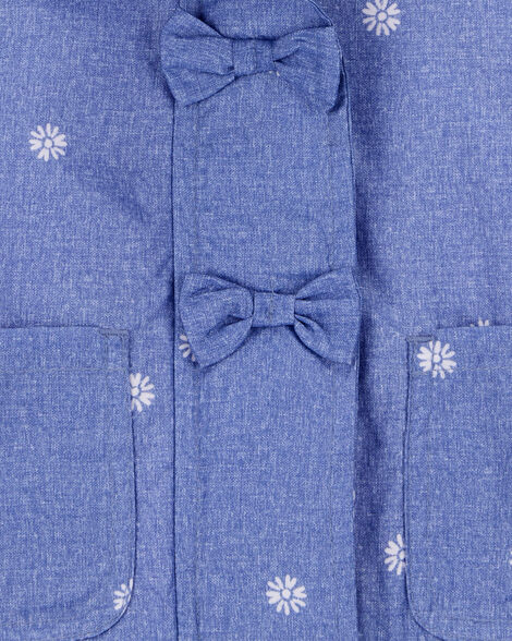 Product image 3 of Baby Girl Daisy-Print Chambray Jacket - Blue