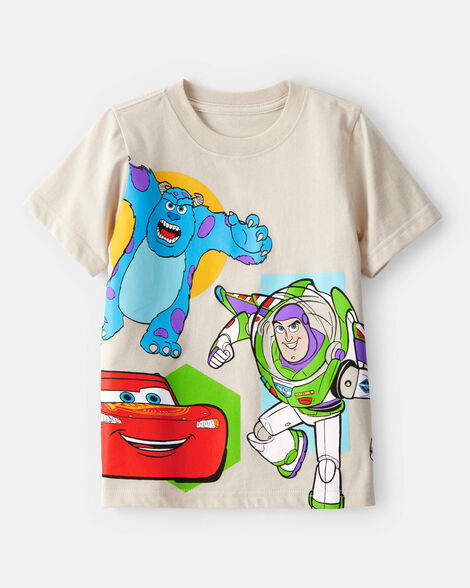 toddler boy pixar character short-sleeve graphic tee - cream