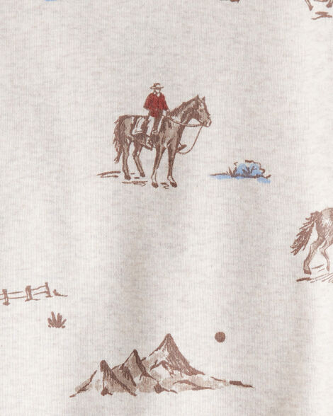  Product image 3 of Toddler Organic Cotton Pajamas in Western Rodeo Print