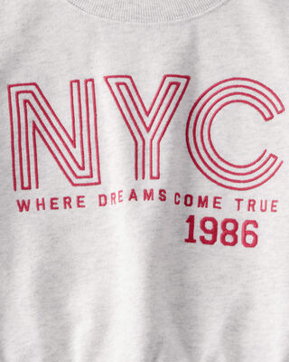 Product image 2 of Kid Oversized New York City Graphic Sweatshirt - Grey